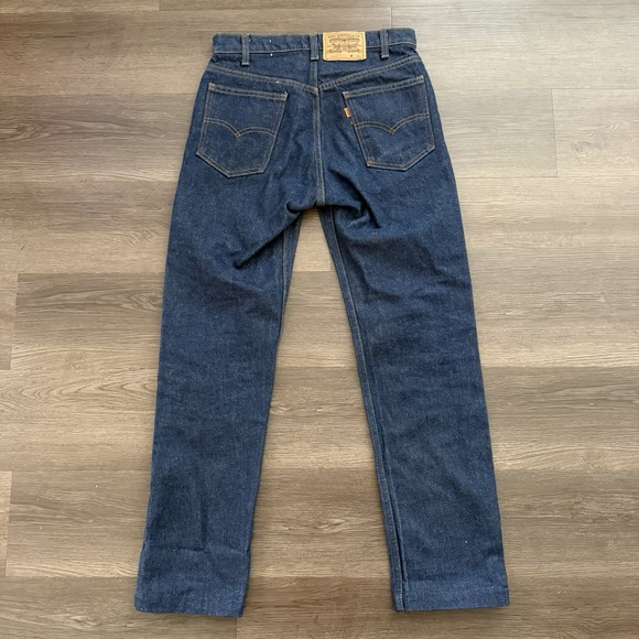 Vintage Levis 505 Jeans Mens 30 x 31 Actual Denim Orange Tab USA DARK 20505 0217 - Picture 1 of 11